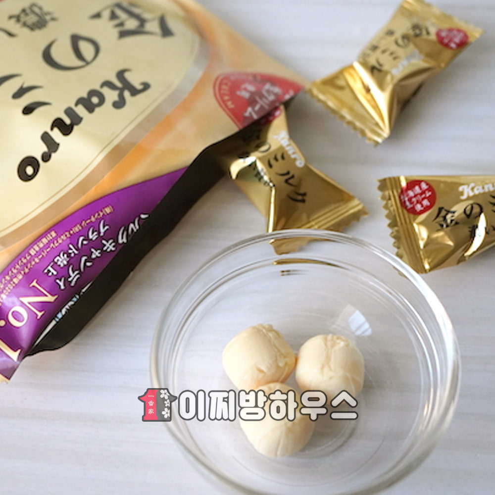 칸로 골드 밀크캔디 80g 금의 우유사탕 홋카이도 골든밀크 일본간식 옛날사탕 알사탕 어르신간식